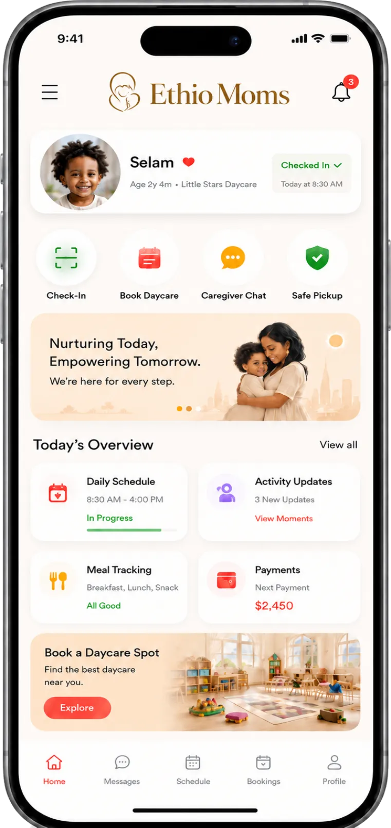 iOS app mockup