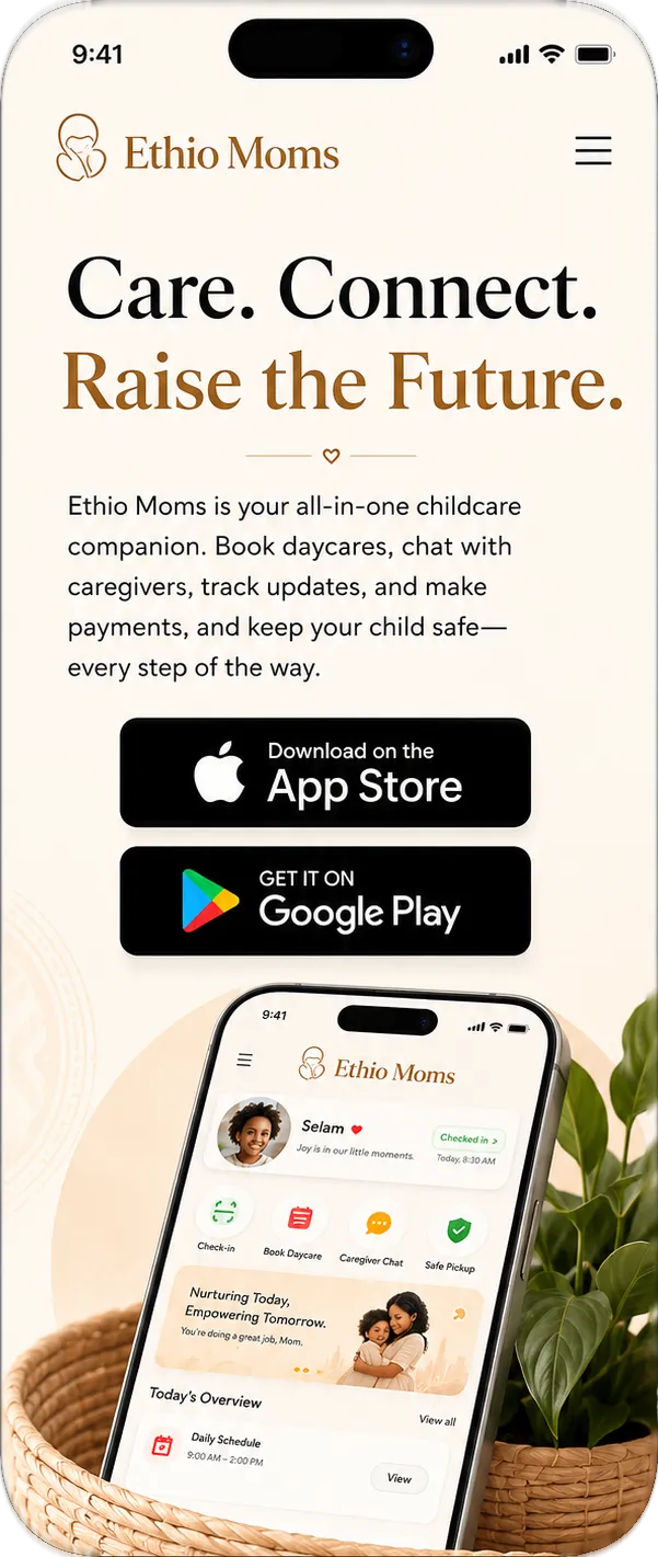 Marketing website mockup